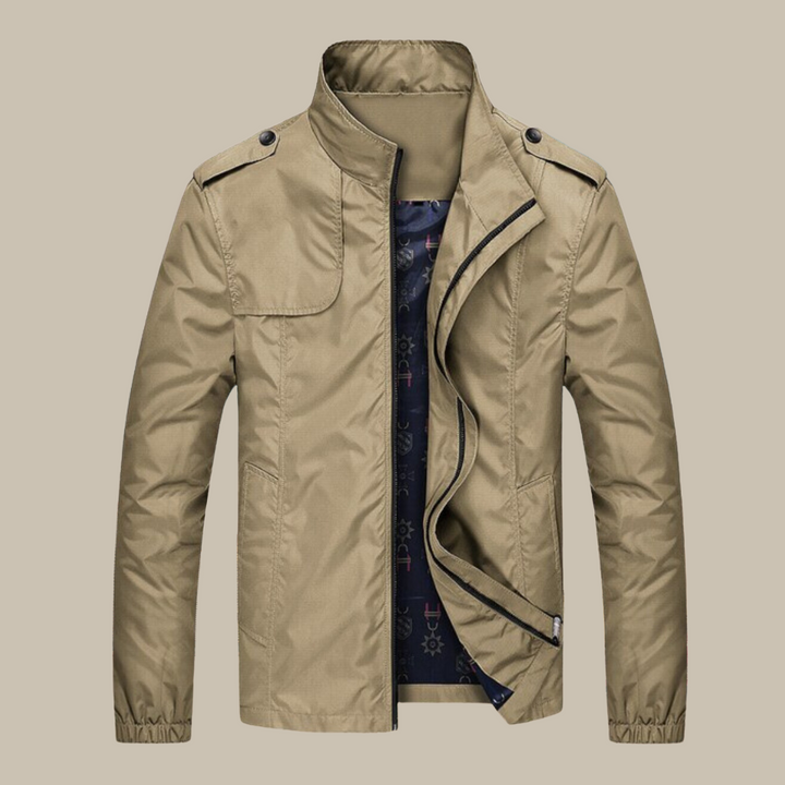 Men's Oxford mid-coat, a stylish waterproof & windproof jacket for all-weather protection & smart casual wear.
