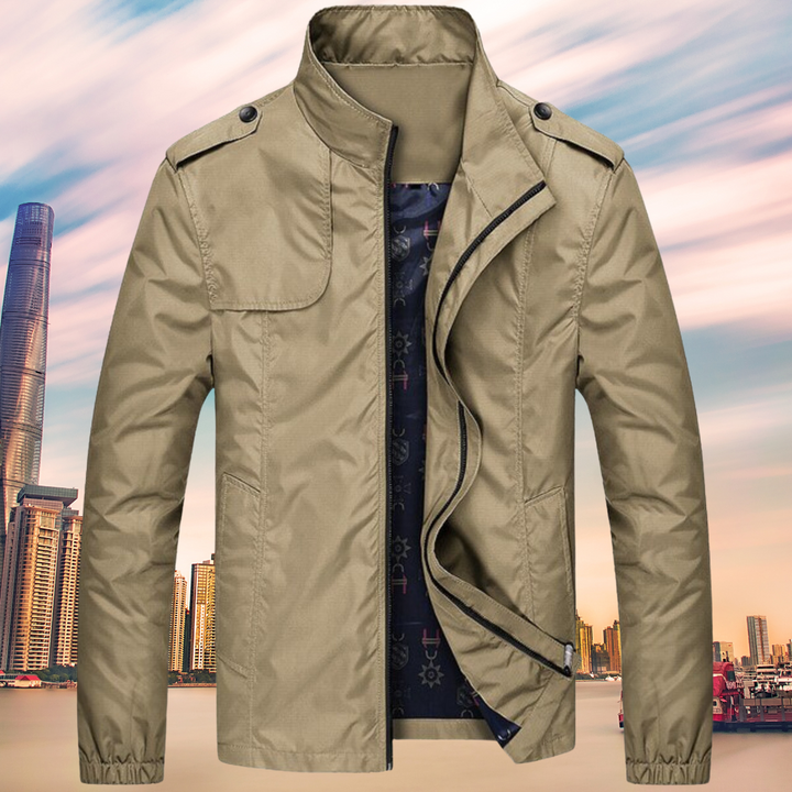 Stylish men's Oxford mid-coat, perfect for smart casual outings. Waterproof & windproof all-weather outerwear.