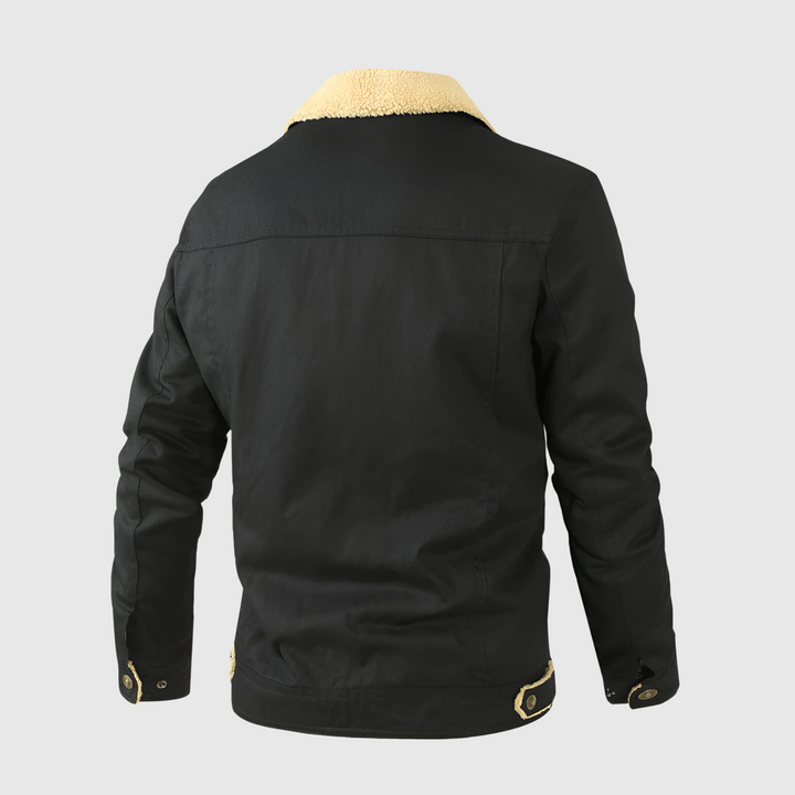 Padded bomber jacket for men, providing stylish warmth. A rugged winter coat & essential outerwear.
