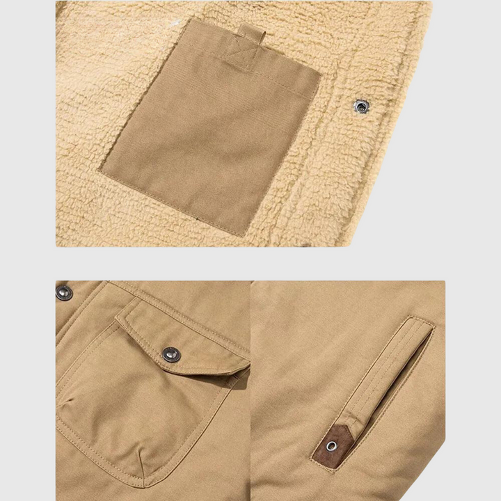 Casual men's padded bomber jacket. Stay warm in this stylish winter coat, perfect rugged outerwear.