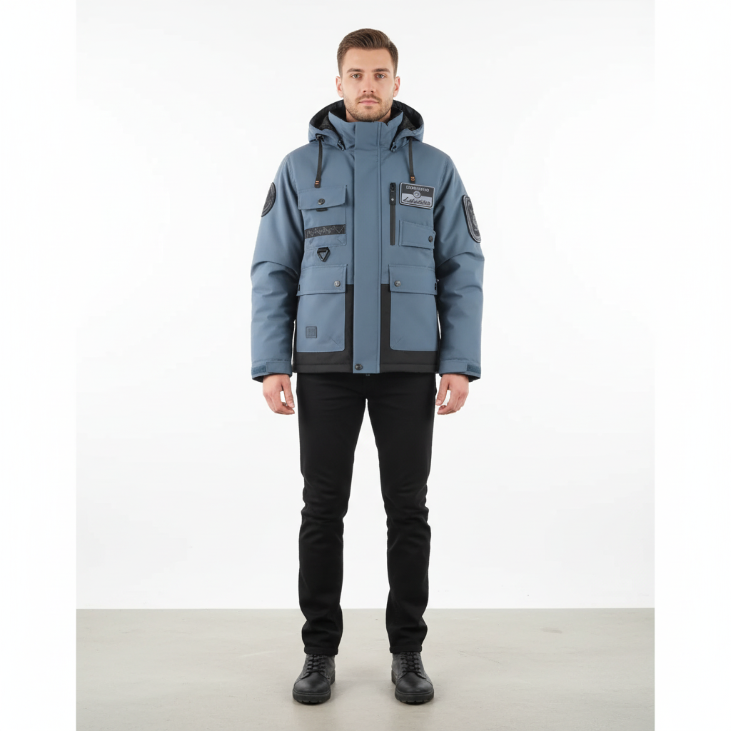 Stylish men's water-repellent jacket, warm and insulated, perfect for outdoor adventures