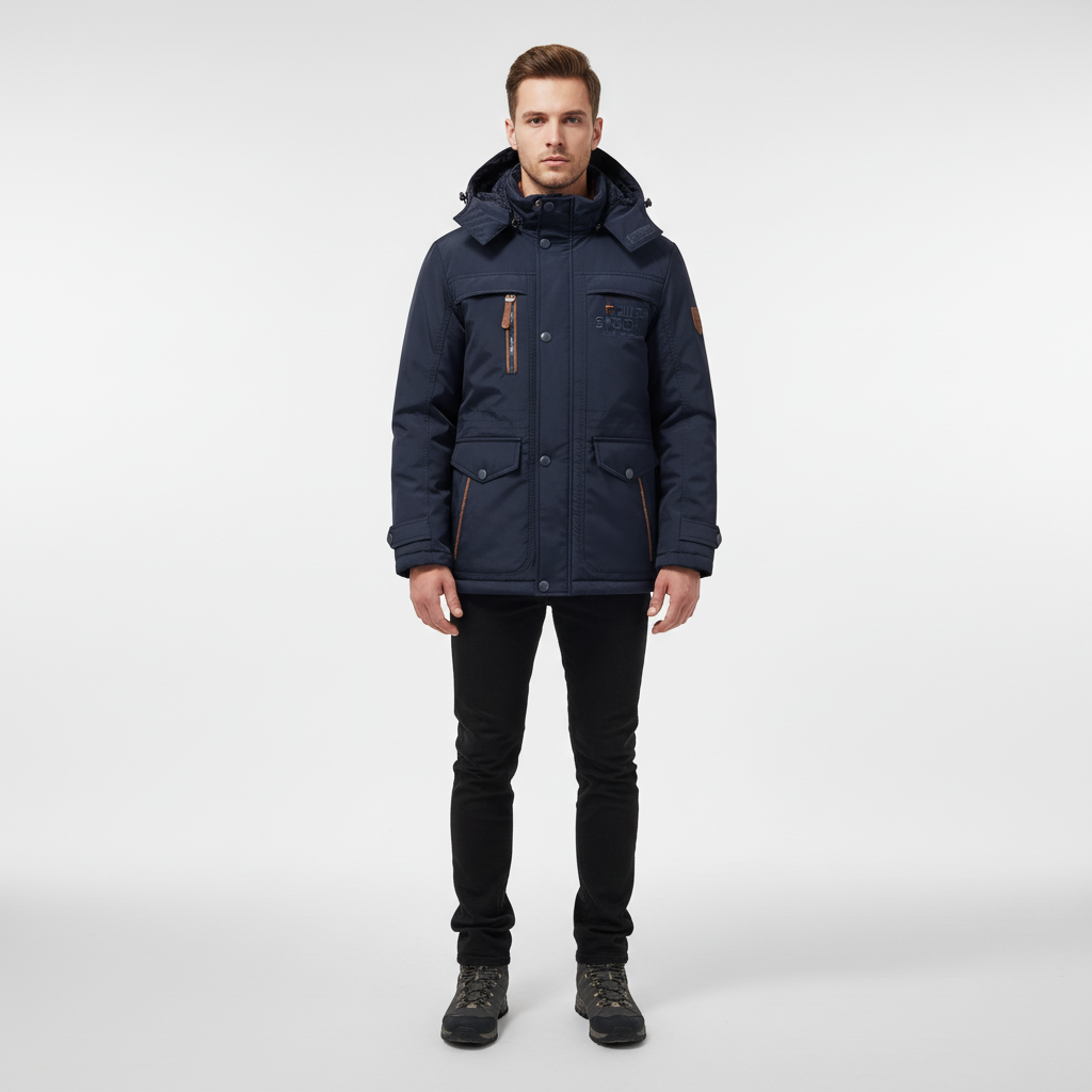 Men's waterproof winter coat with a warm lining, ideal for outdoor activities