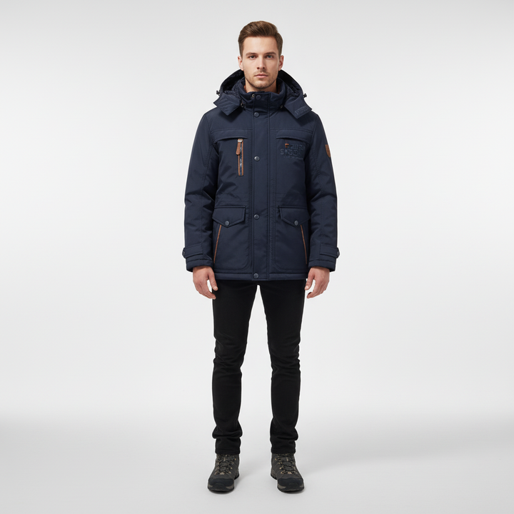 Men's waterproof winter coat with a warm lining, ideal for outdoor activities