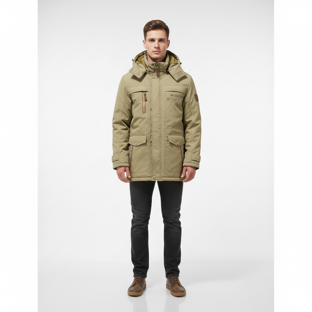 Patrick men's outdoor jacket, adjustable hood detail, windproof and functional