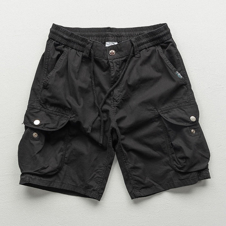 Comfortable men's Palermo cargo shorts with elastic drawstring waist and relaxed fit, ideal for daily wear.