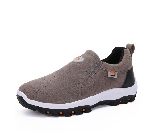 Durable men's orthopedic hiking shoes for walking & outdoor comfort, featuring arch support & pain relief.