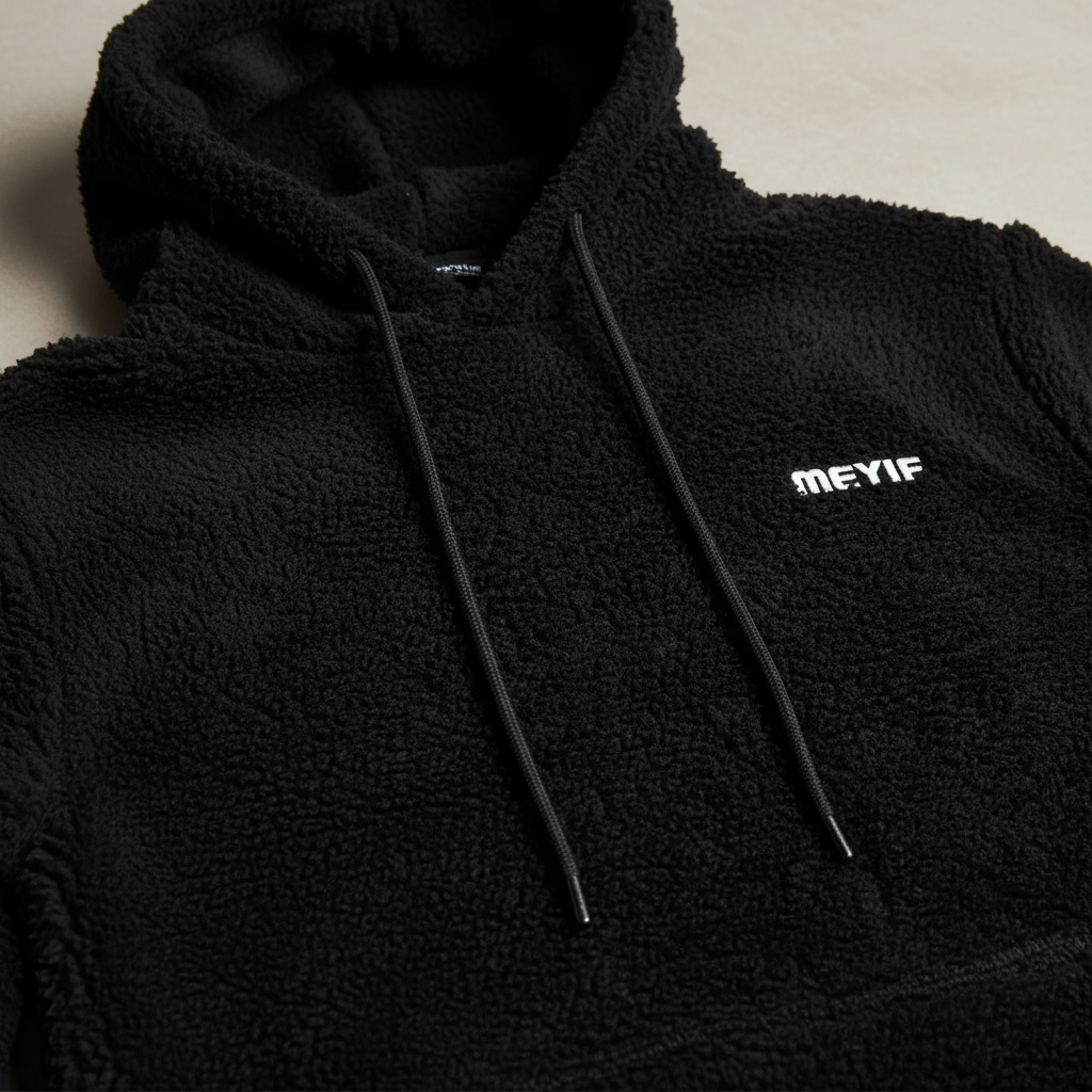 Padded men's Paul hoodie with soft fleece lining, front view, great for cold weather.