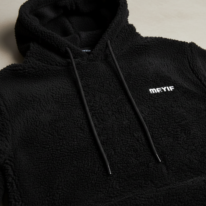 Padded men's Paul hoodie with soft fleece lining, front view, great for cold weather.