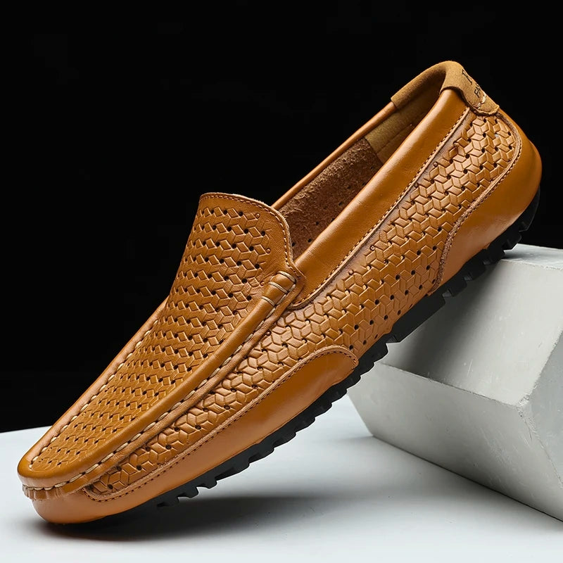 Men's perforated slip-on loafers for everyday comfort and casual style.