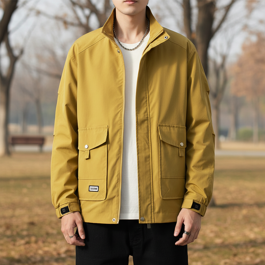 Men's Performance Autumn Sport Jacket, windproof & breathable activewear for cold weather