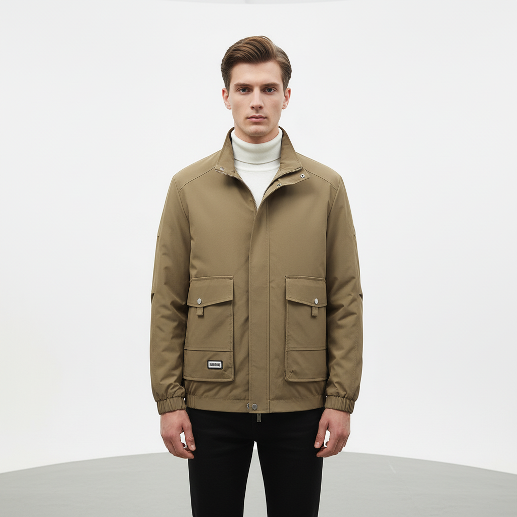 Men's breathable track jacket, designed for comfort & warmth in autumn