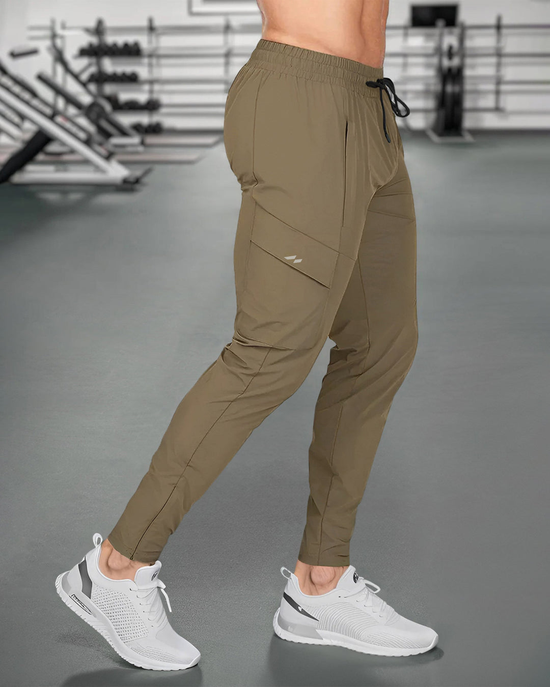 Men's performance joggers for athletic training & gym wear, made with quick-dry stretch fabric.