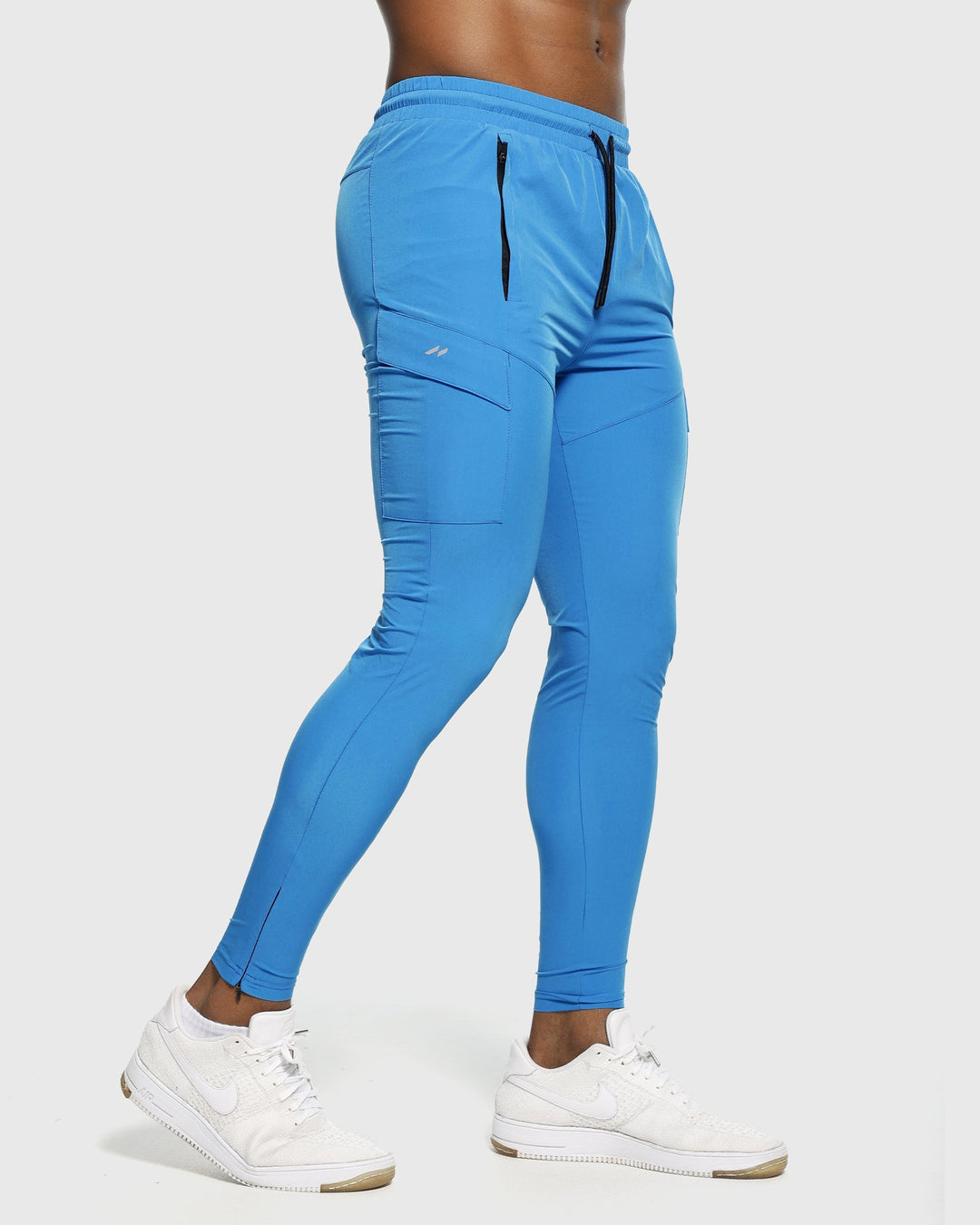 Side view: Men's performance jogger pants, versatile for gym, sports, or lounge pants.