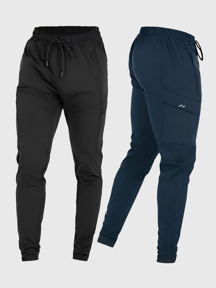 Modern men's performance joggers. Stylish athletic activewear for gym, sports, or street style.