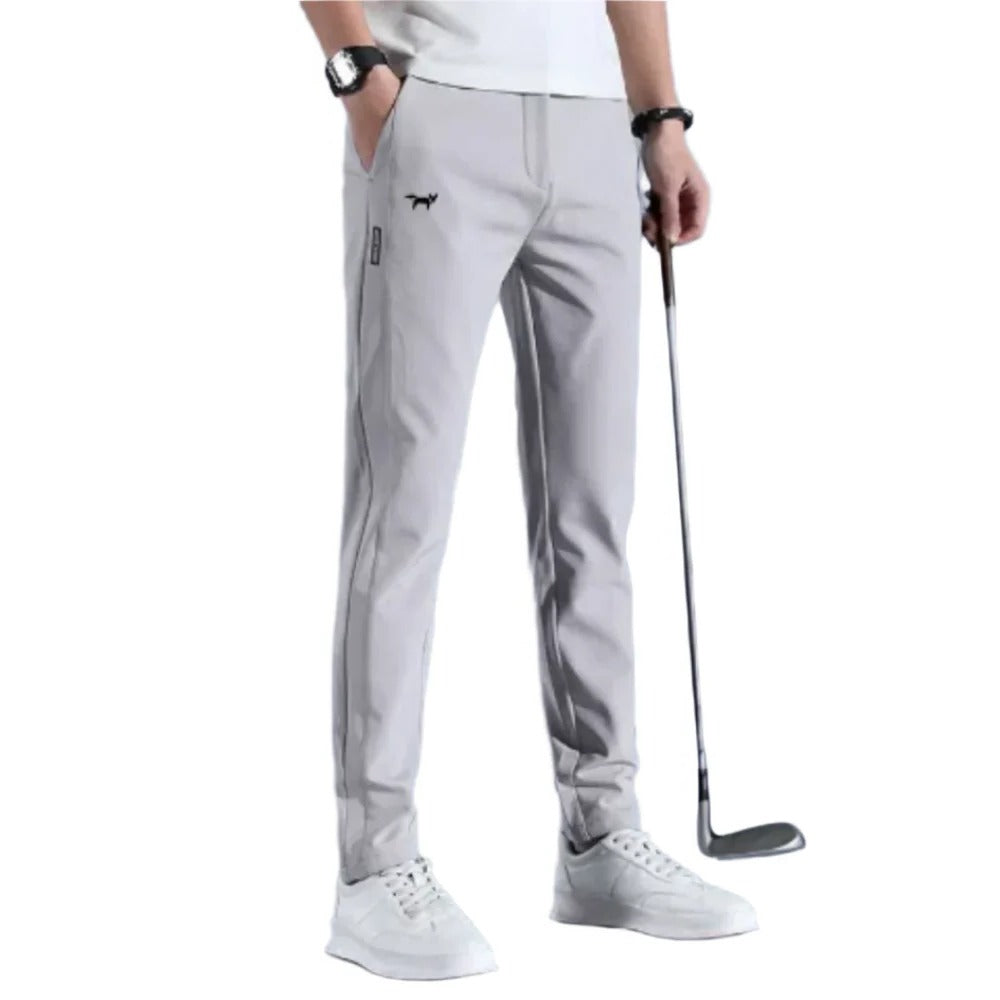 Comfortable men's long golf pants, perfect for activewear and men's fashion, providing peak athletic performance.