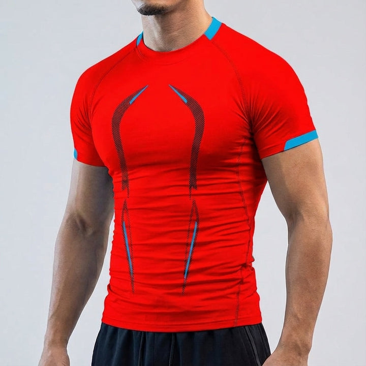 Men's fitness workout shirt, quick-drying and breathable activewear for demanding routines