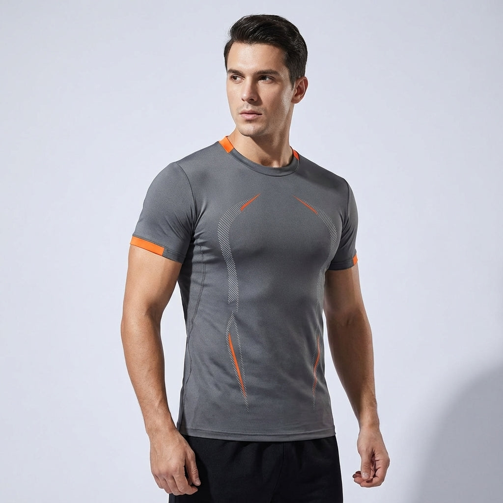 Rodney men's activewear sports shirt in black, quick-dry fabric for ultimate workout comfort