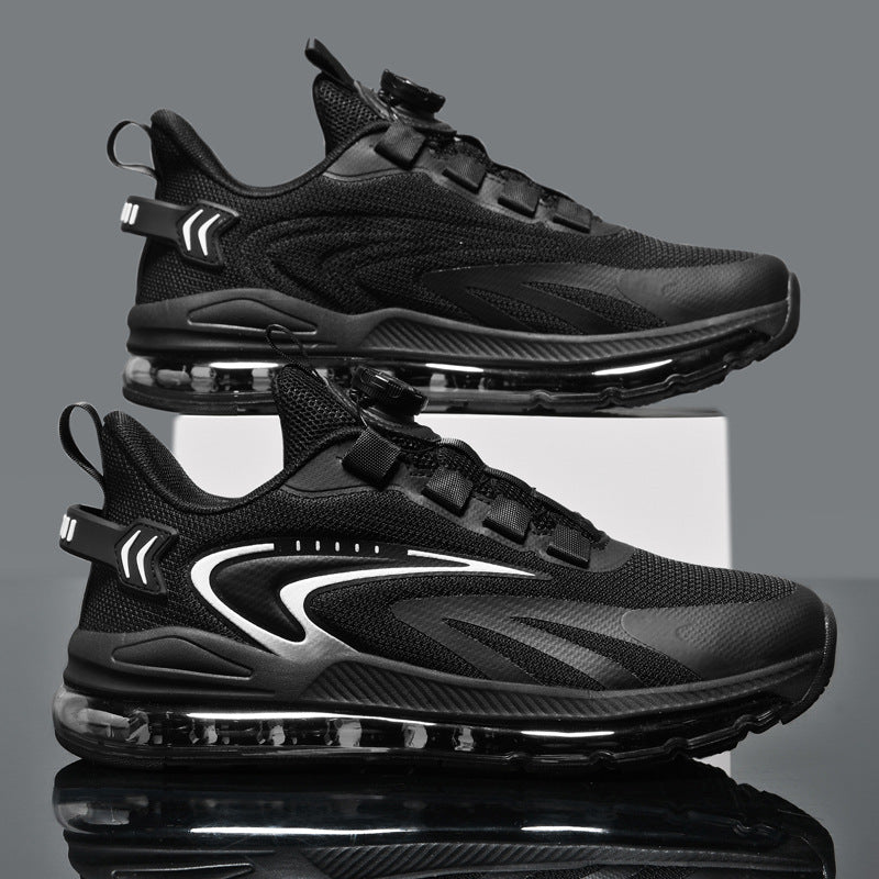 White men's athletic running shoes featuring cloud cushioning for ultimate comfort & support.