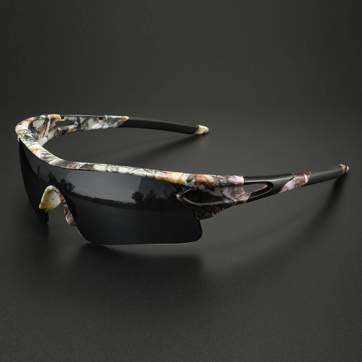 Men's performance sport sunglasses with UV protection for active outdoor lifestyles. Lightweight and durable design.
