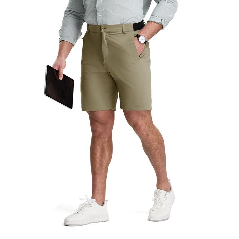 Men's performance stretch shorts in a sleek design, perfect for activewear & casual summer comfort.