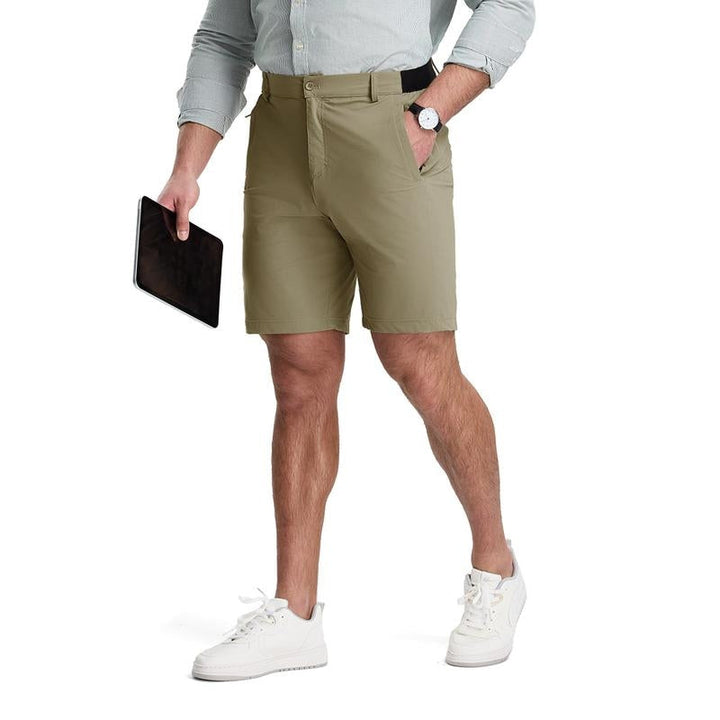 Men's performance stretch shorts in a sleek design, perfect for activewear & casual summer comfort.