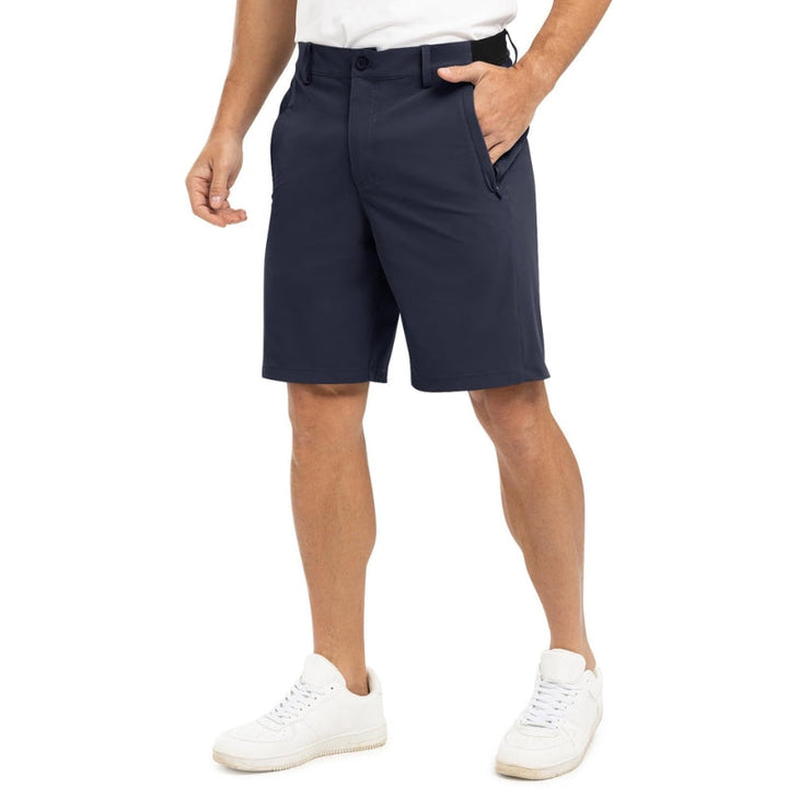 Side view of comfortable men's nylon stretch shorts, perfect for sports or relaxed wear.