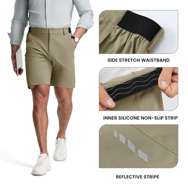 Lightweight men's performance shorts with stretch fabric, excellent for active lifestyles & summer.