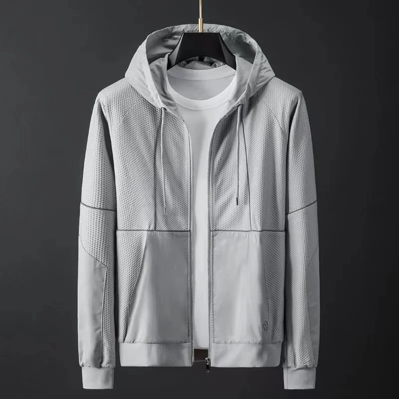 Men's techwear tracksuit set: performance hoodie and comfortable joggers in a sleek black design.