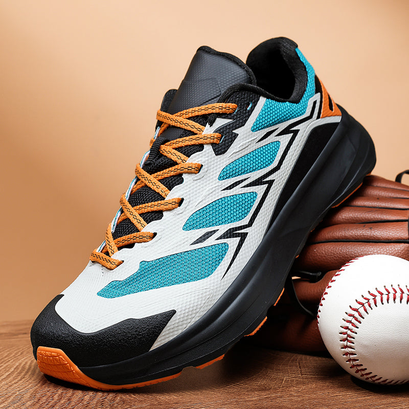 Side view of men's comfortable performance sneakers, highlighting breathable upper for active lifestyle.