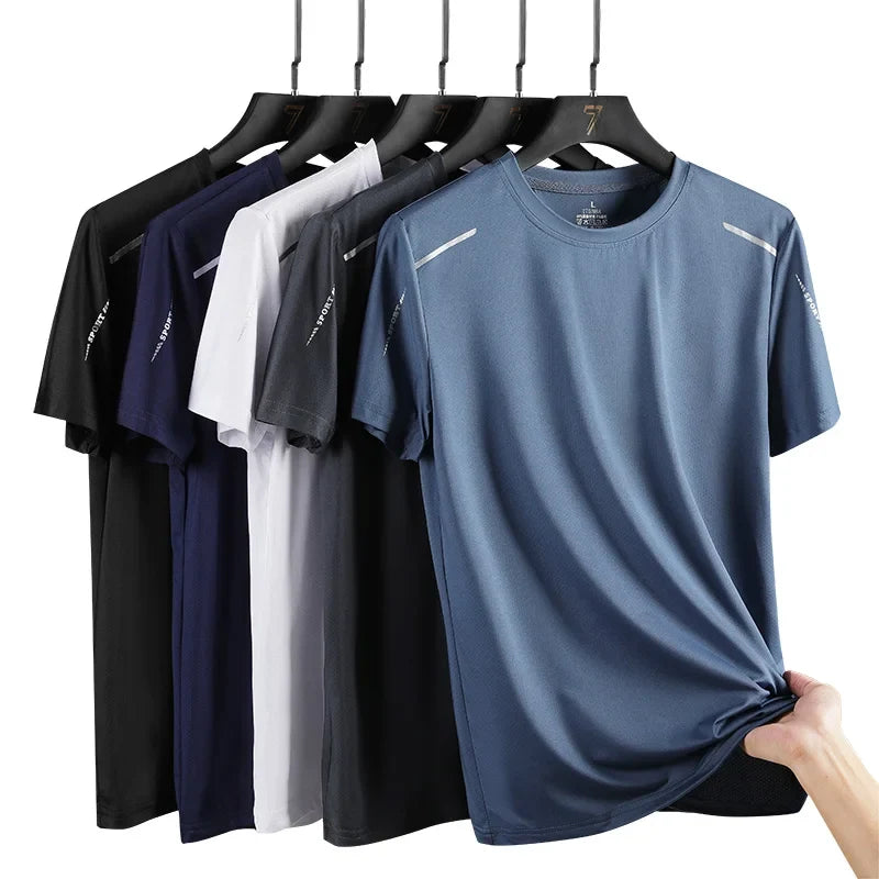 Men's Performance Velocity Tech Tee, moisture-wicking dry-fit fabric. Ideal athletic short-sleeve workout shirt.