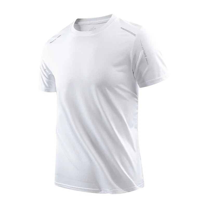 Men's athletic fit performance t-shirt, a short-sleeve dry-fit tee for running and intense training.