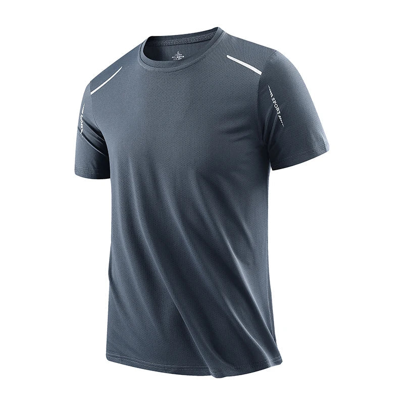 Lightweight men's dry-fit Velocity Tech Tee. Performance shirt keeps you cool during intense workouts and runs.