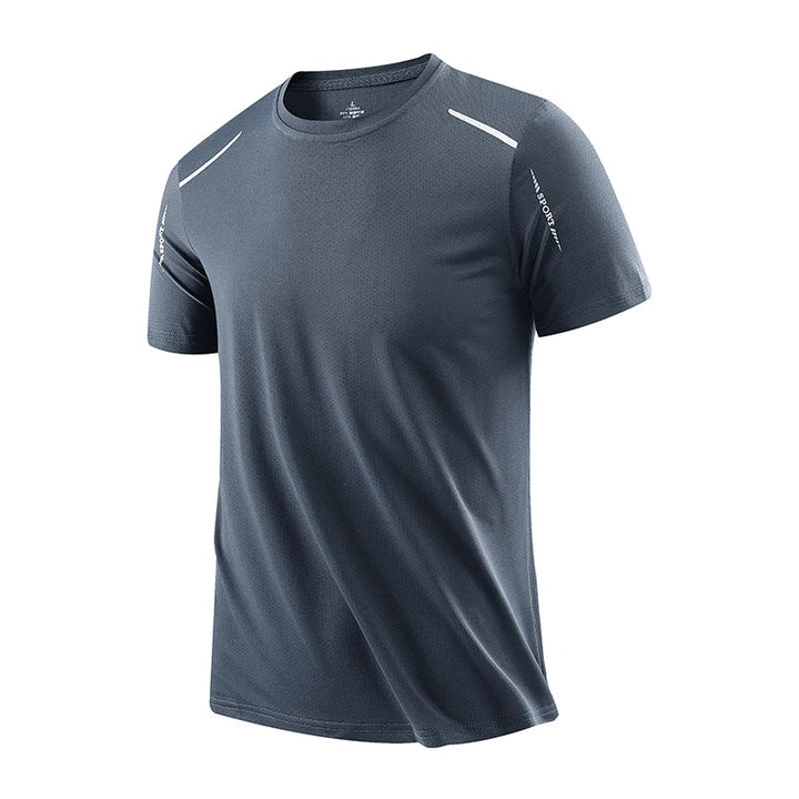 Lightweight men's dry-fit Velocity Tech Tee. Performance shirt keeps you cool during intense workouts and runs.