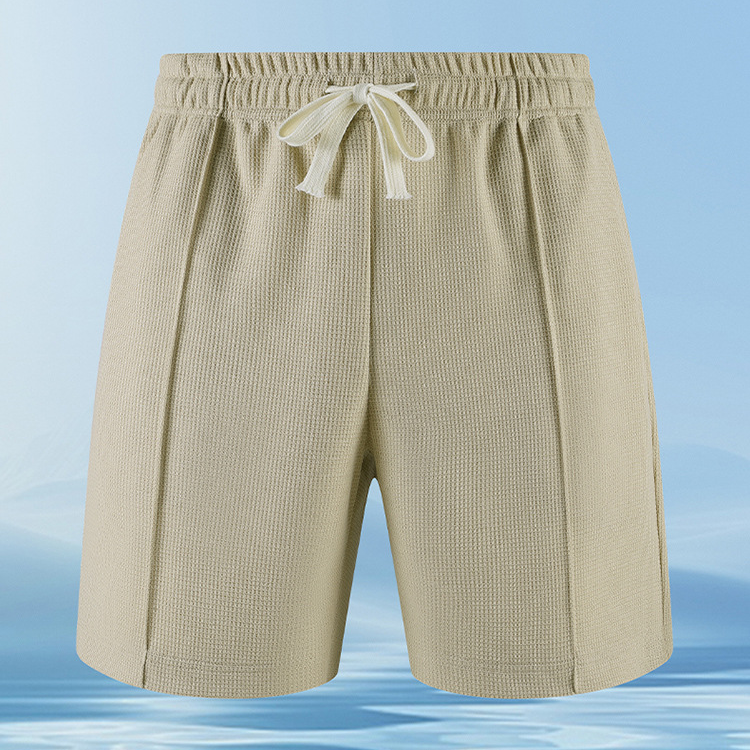Breathable men's piqué knit casual set, perfect for home lounging or sporty style outings.