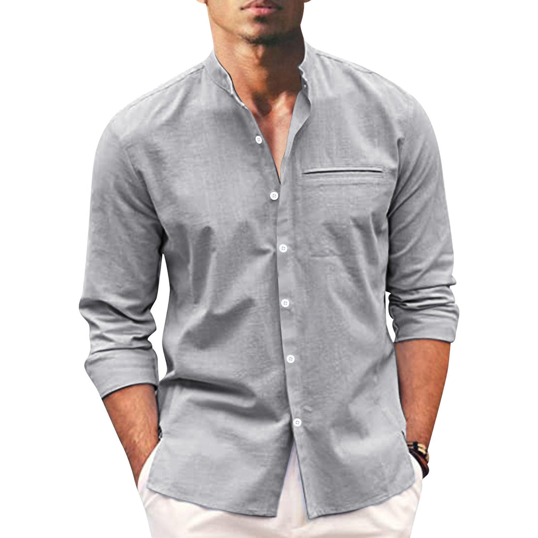 Men's plus size summer fashion essential: casual linen shirt