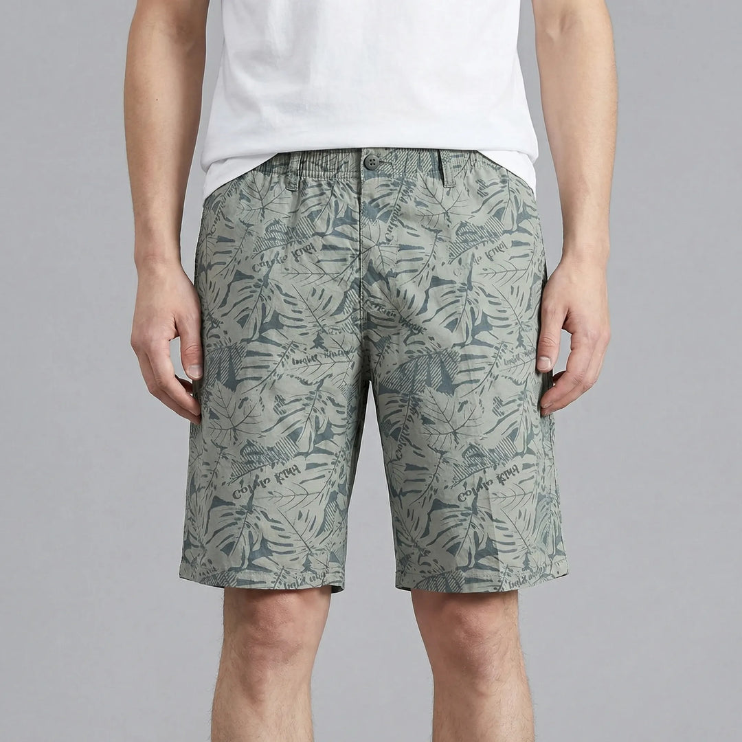 Men's plus size casual shorts, elastic waist, knee-length, big & tall summer comfort and freedom.