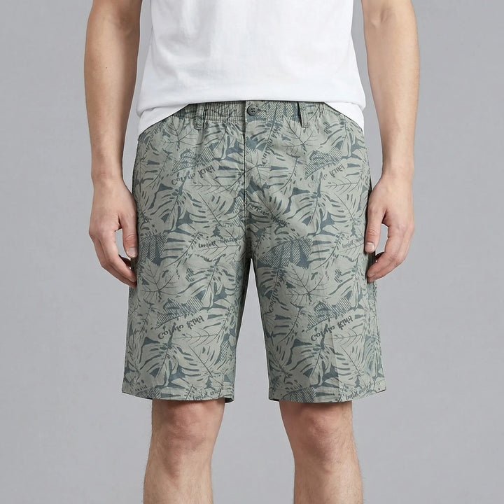 Men's plus size casual shorts, elastic waist, knee-length, big & tall summer comfort and freedom.