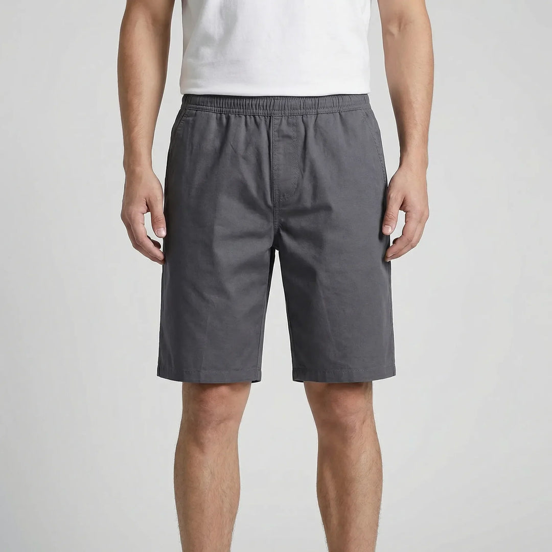 Plus size men's streetwear shorts, knee-length, casual style, relaxed fit for big & tall comfort.