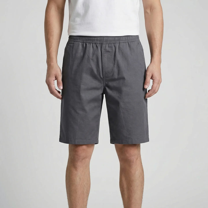Plus size men's streetwear shorts, knee-length, casual style, relaxed fit for big & tall comfort.