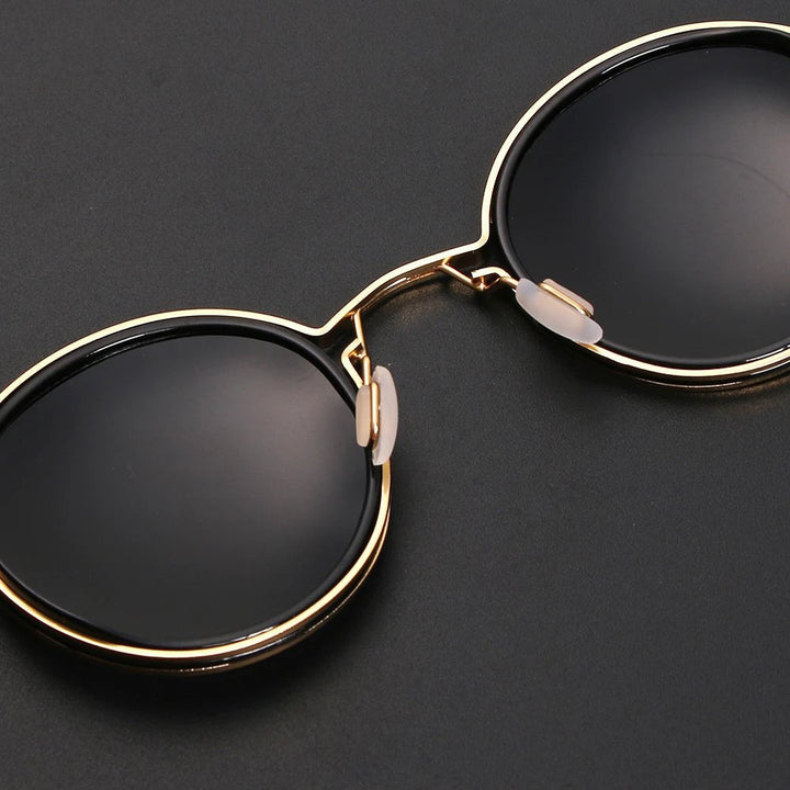Premium men's polarized double bridge sunglasses. Anti-glare, UV protection, durable metal frame for outdoor wear.