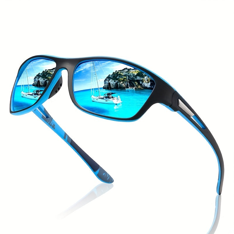 High-performance men's polarized sports sunglasses for optimal vision in bright conditions.