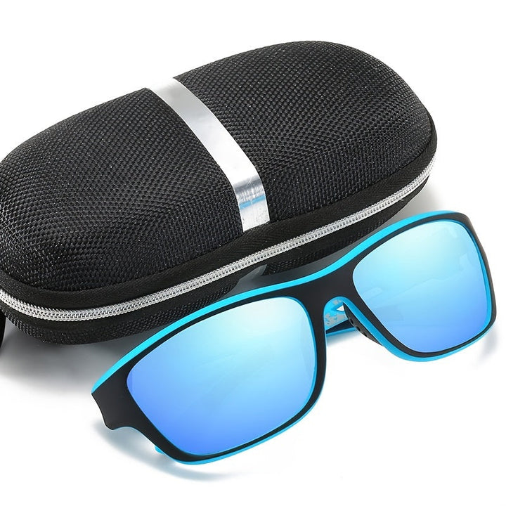 Durable men's sports sunglasses, polarized lenses, ideal for driving & outdoor use.