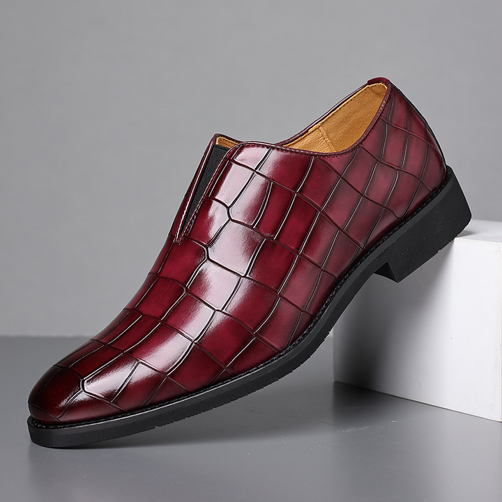Classic laced men's formal dress shoes, offering a secure and stylish fit for professional events.