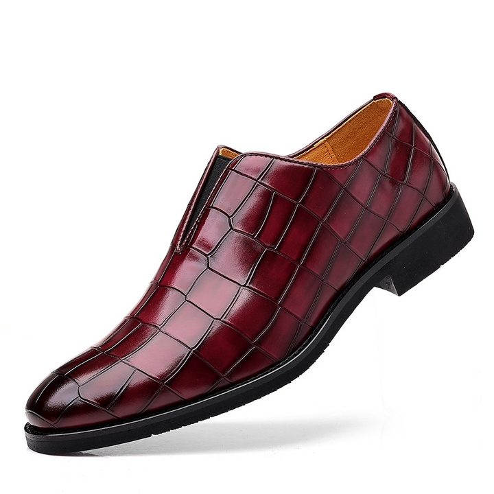 Confident men's formal business shoes, polished to perfection for events, office, and professional wear.