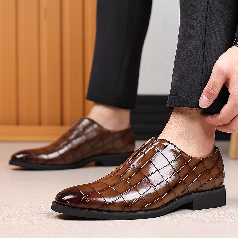 Men's smart casual dress shoes, perfect for business, weddings, office, and special event fashion.
