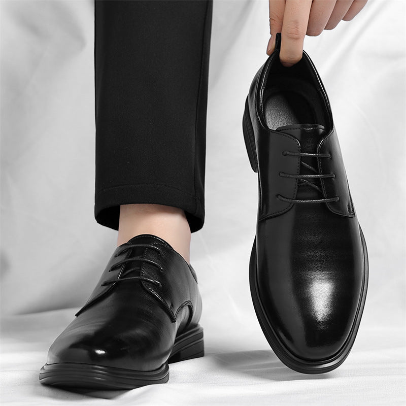 High-quality men's polished leather dress shoes. Comfortable, formal footwear for business & office wear.