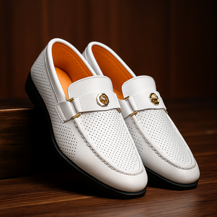 Stylish men's brown slip-on loafers, offering polished comfort for office or smart casual outfits.
