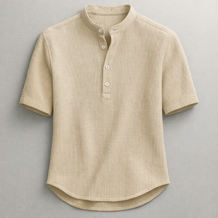 Comfortable men's henley shirt, polished finish, perfect for casual and everyday stylish looks.