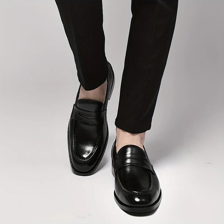Modern classic men's polished slip-on dress loafers, offering comfort & style for any formal occasion.