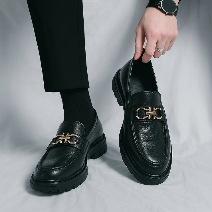 Men's polished slip-on loafers, ideal for confident style & everyday wear.